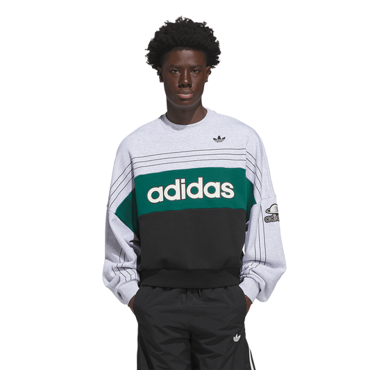 adidas Originals Varsity Crew Sweatshirt - Men's - Light Grey Heather