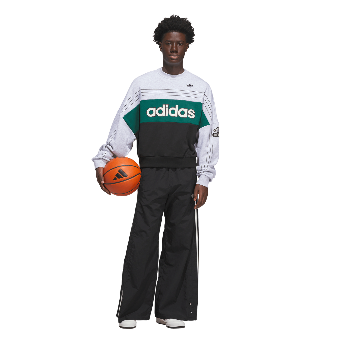 adidas Originals Varsity Crew Sweatshirt - Men's - Light Grey Heather