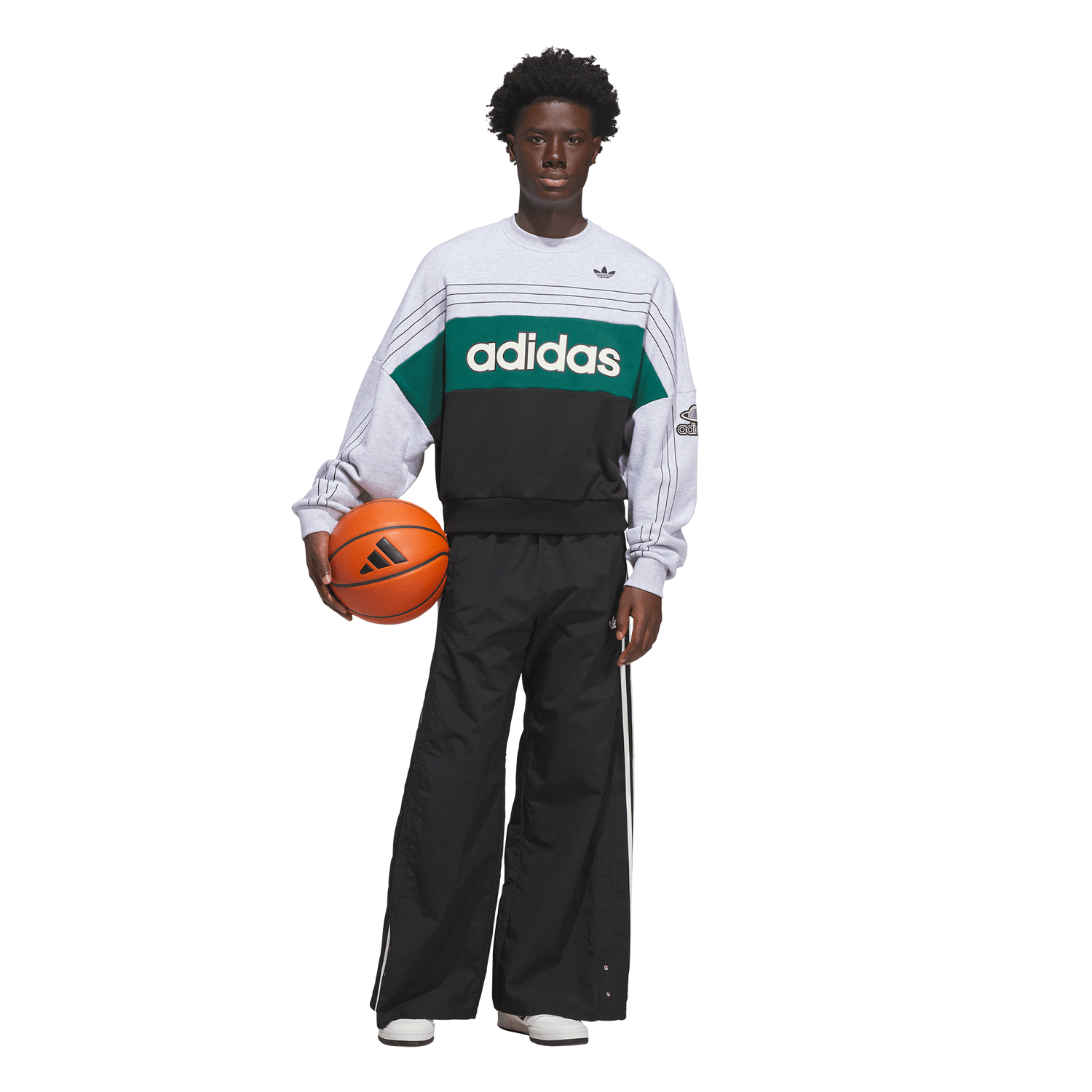 adidas Originals Varsity Crew Sweatshirt - Men's - Light Grey Heather