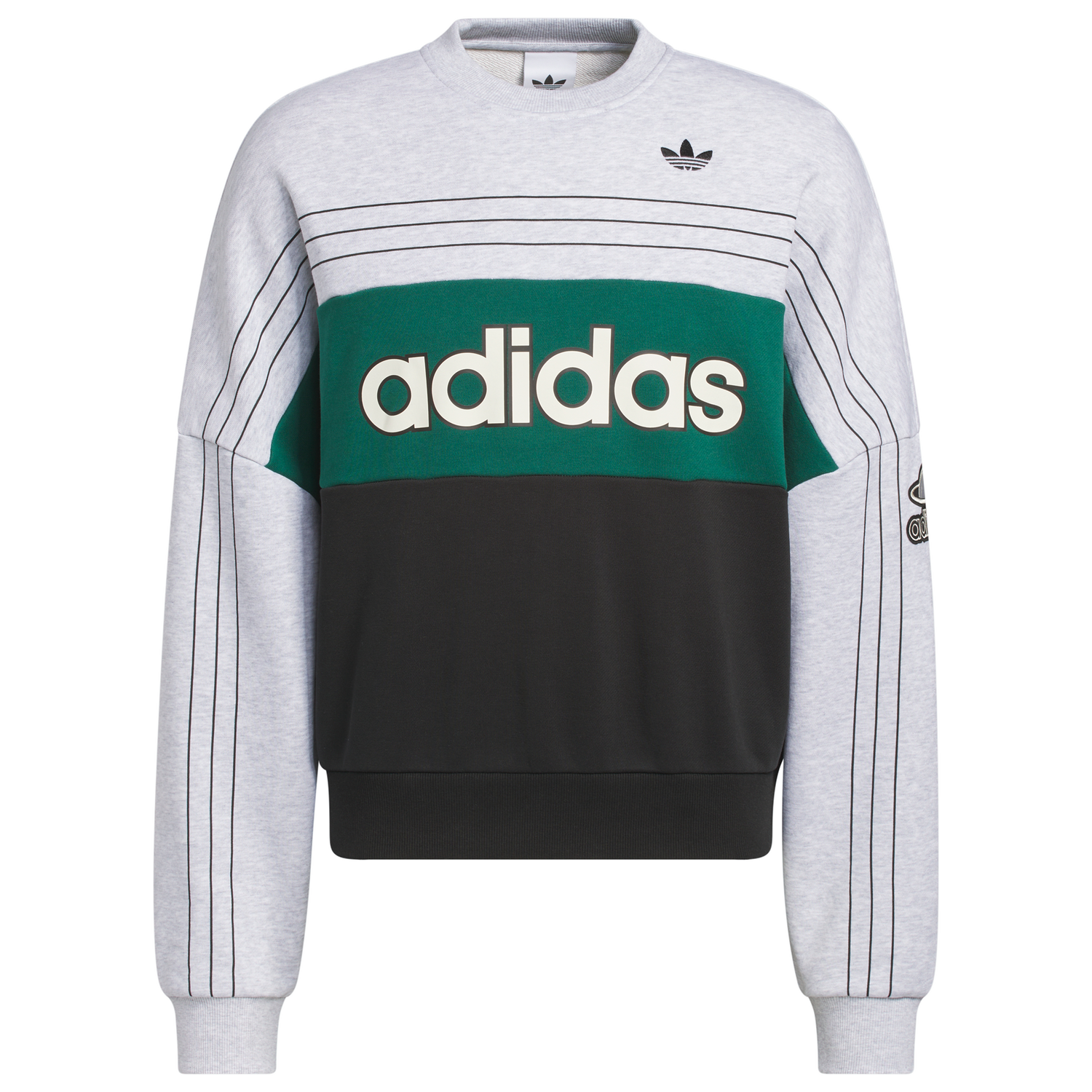 adidas Originals Varsity Crew Sweatshirt - Men's - Light Grey Heather