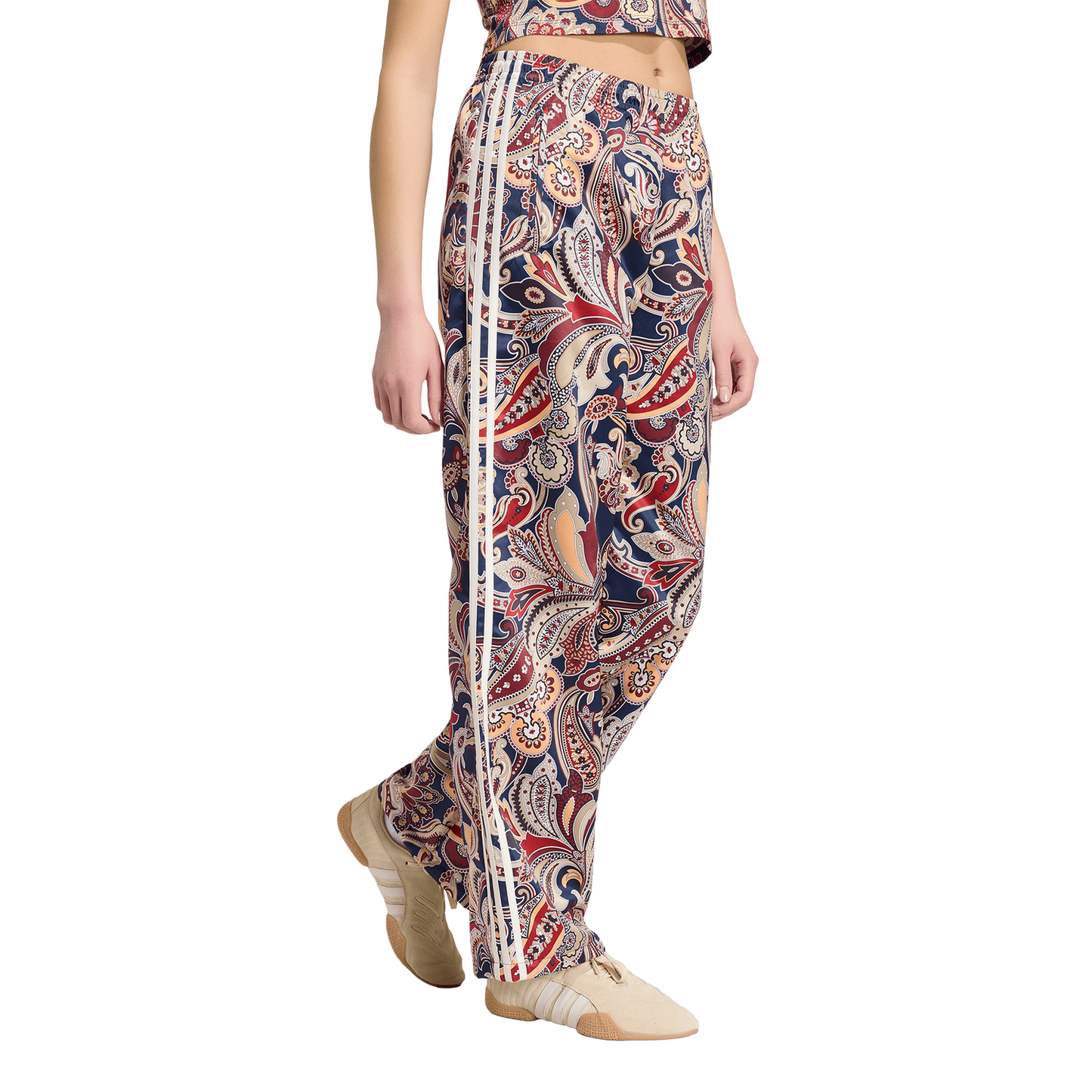 adidas Originals x Liberty London Firebird Satin Pants - Women's - Aurora Ink/Multicolor