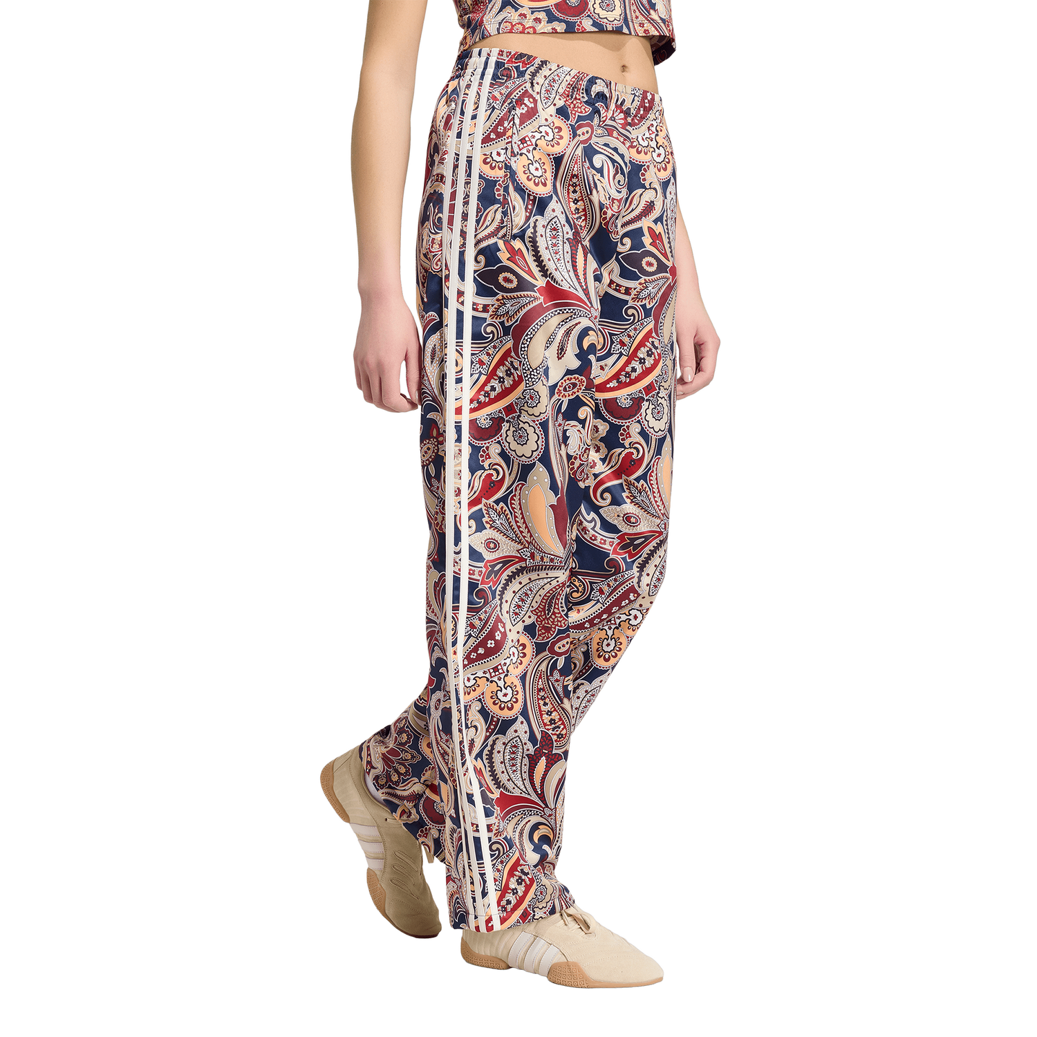 adidas Originals x Liberty London Firebird Satin Pants - Women's - Aurora Ink/Multicolor