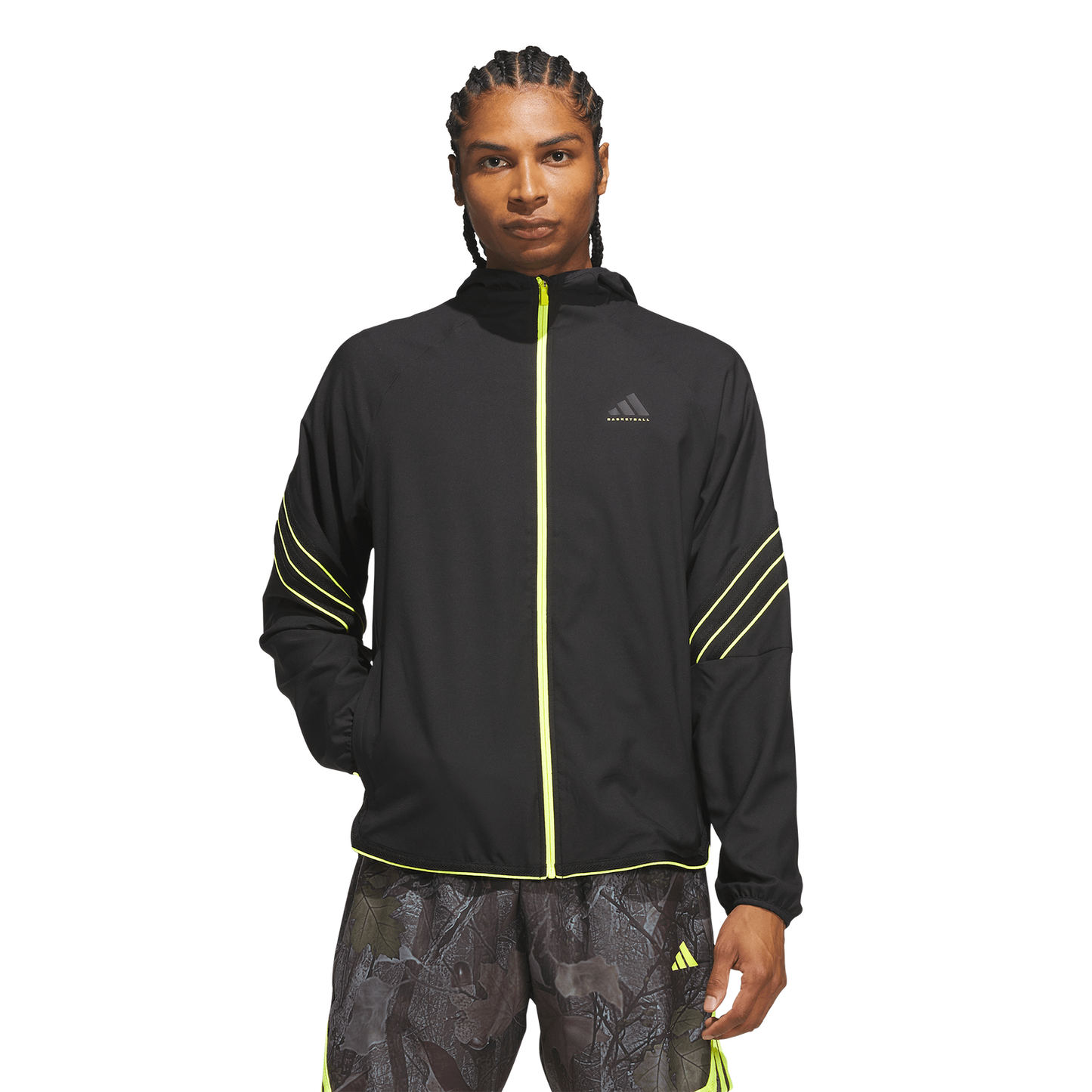 adidas Crazy Lite Basketball Jacket - Men's - Black/Solar Lemon
