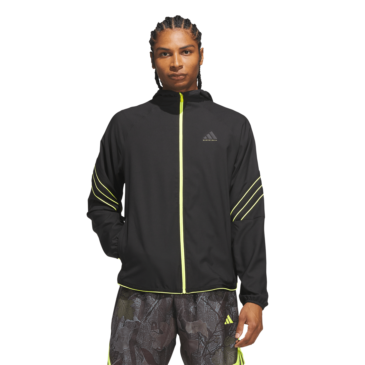 adidas Crazy Lite Basketball Jacket - Men's - Black/Solar Lemon