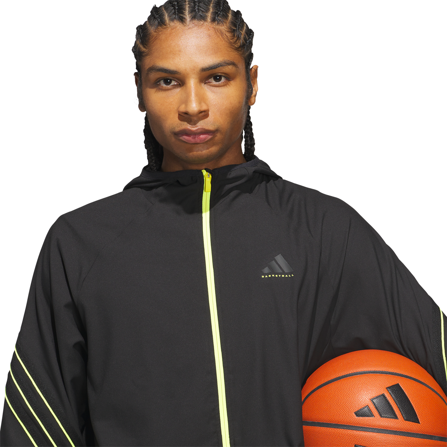 adidas Crazy Lite Basketball Jacket - Men's - Black/Solar Lemon