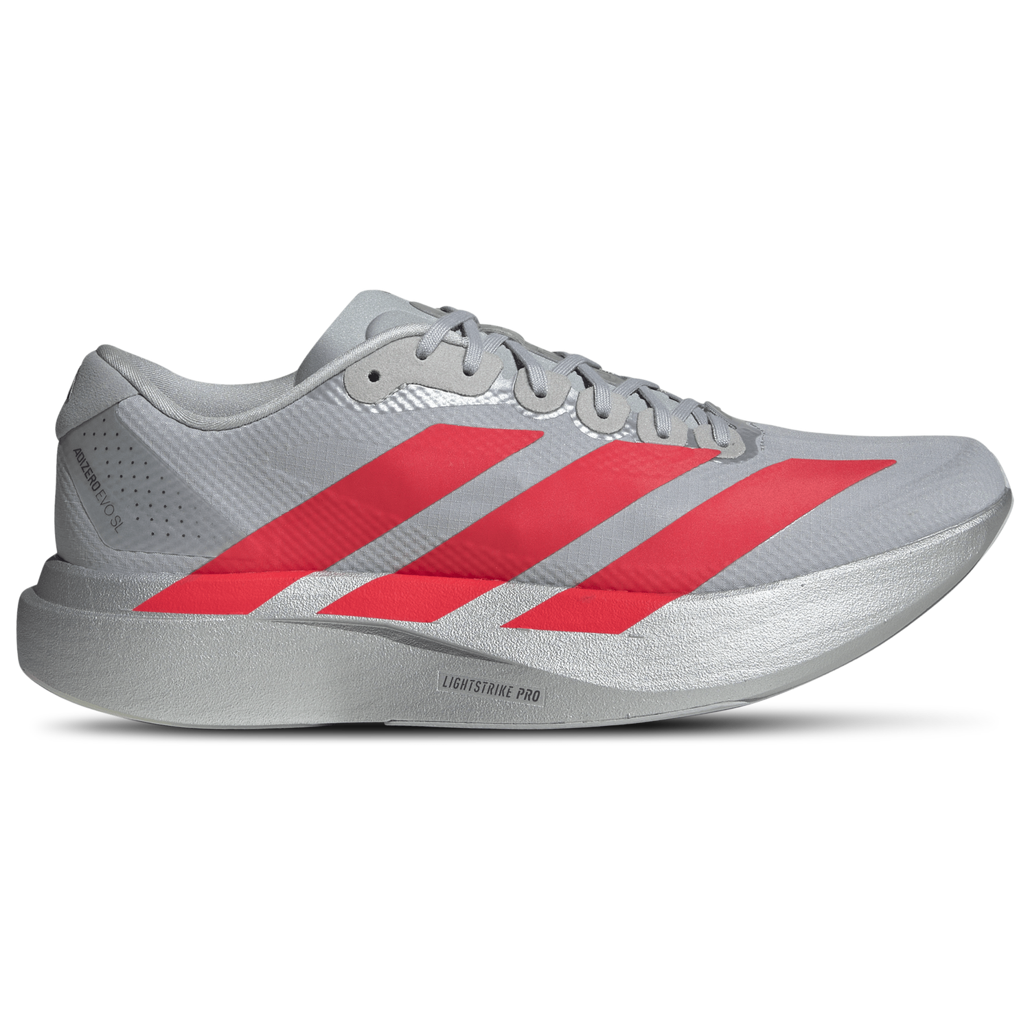 adidas Adizero Evo SL Woven - Men's - Silver Metallic/Lucid Red/Iron Metallic