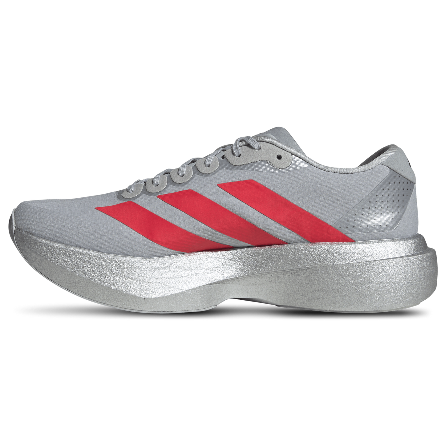 adidas Adizero Evo SL Woven - Men's - Silver Metallic/Lucid Red/Iron Metallic