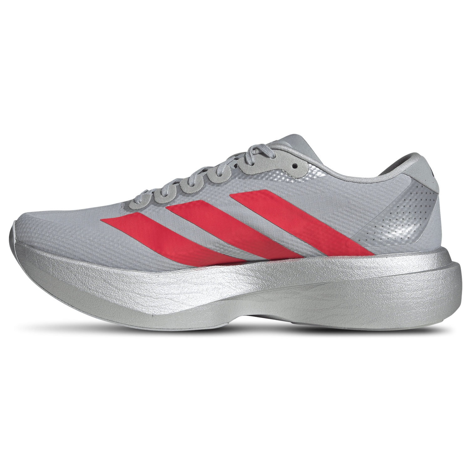 adidas Adizero Evo SL Woven - Men's - Silver Metallic/Lucid Red/Iron Metallic