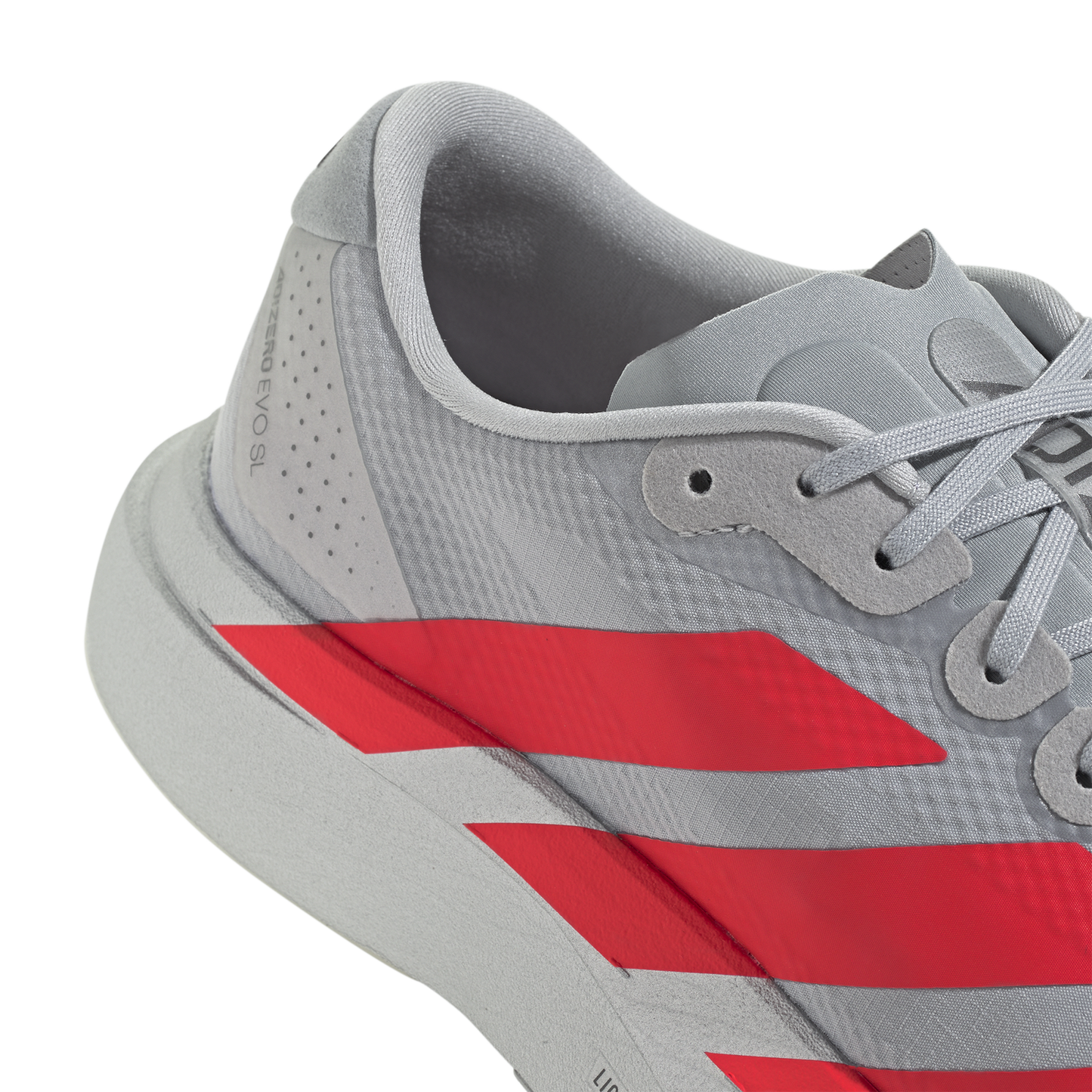 adidas Adizero Evo SL Woven - Men's - Silver Metallic/Lucid Red/Iron Metallic