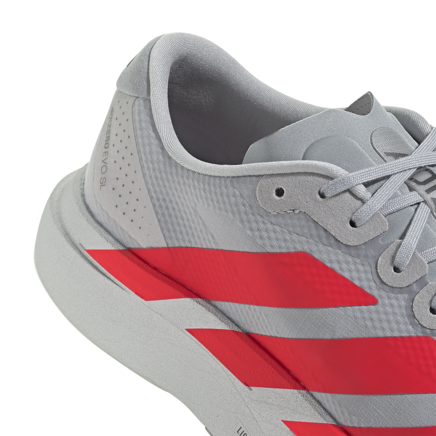 adidas Adizero Evo SL Woven - Men's - Silver Metallic/Lucid Red/Iron Metallic