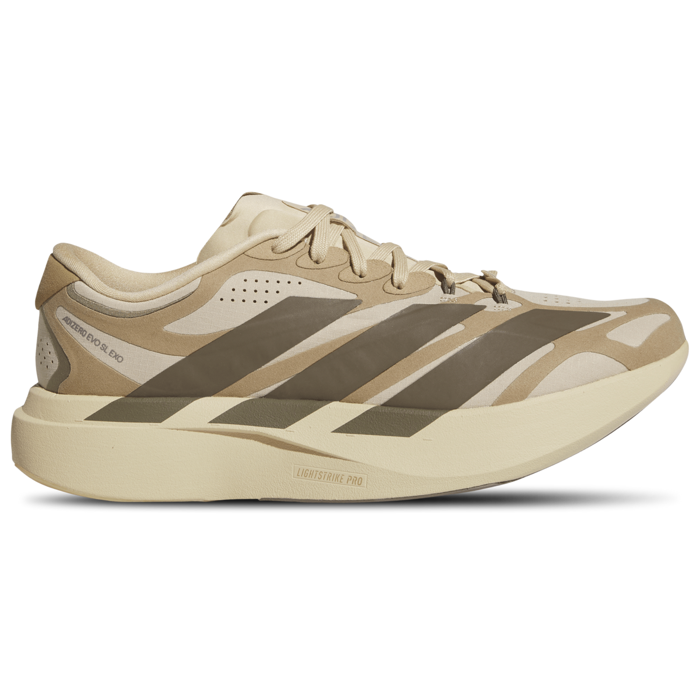 adidas adizero Evo SL Exo Suede - Men's - Magic Beige/Cargo Brown/Cardboard