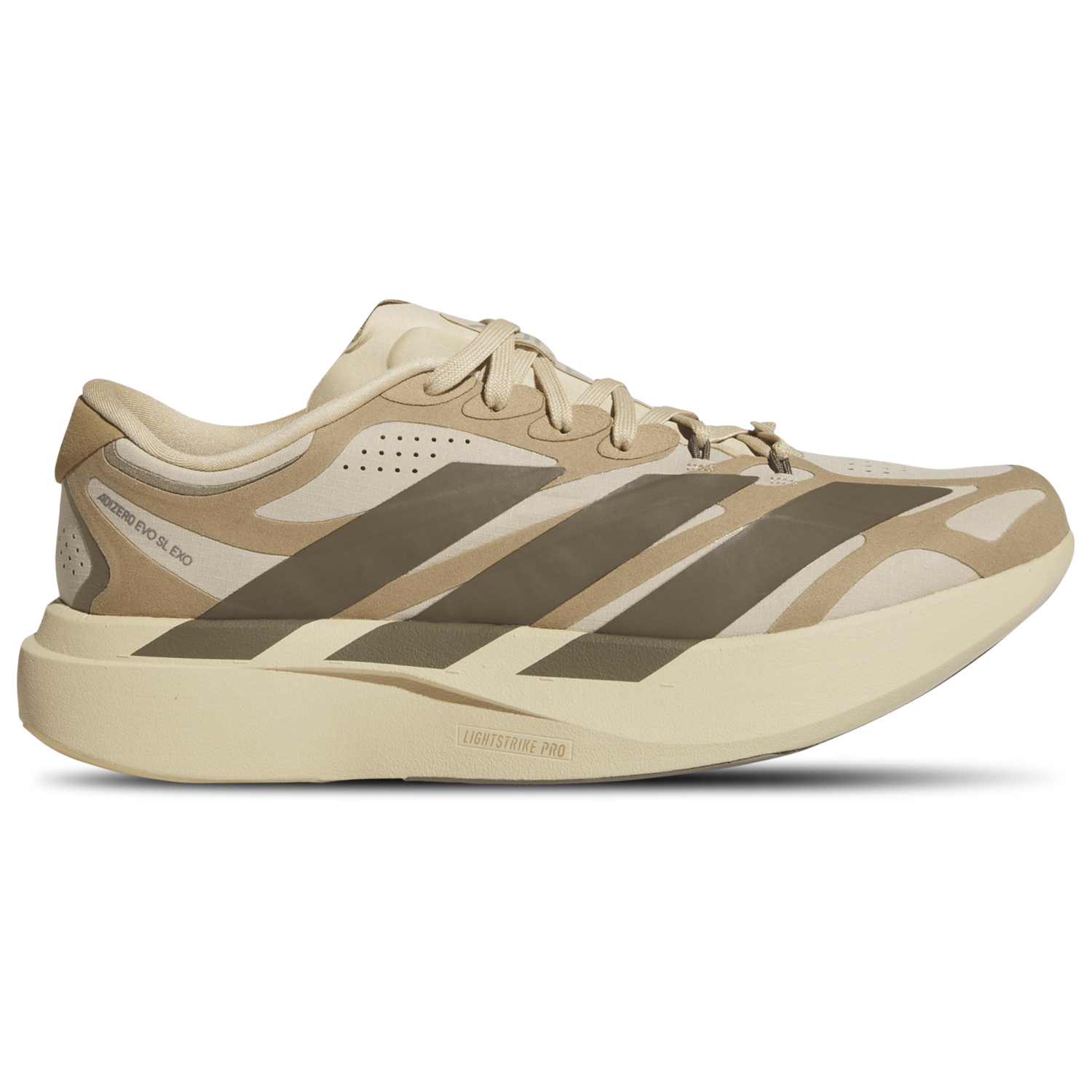 adidas adizero Evo SL Exo Suede - Men's - Magic Beige/Cargo Brown/Cardboard
