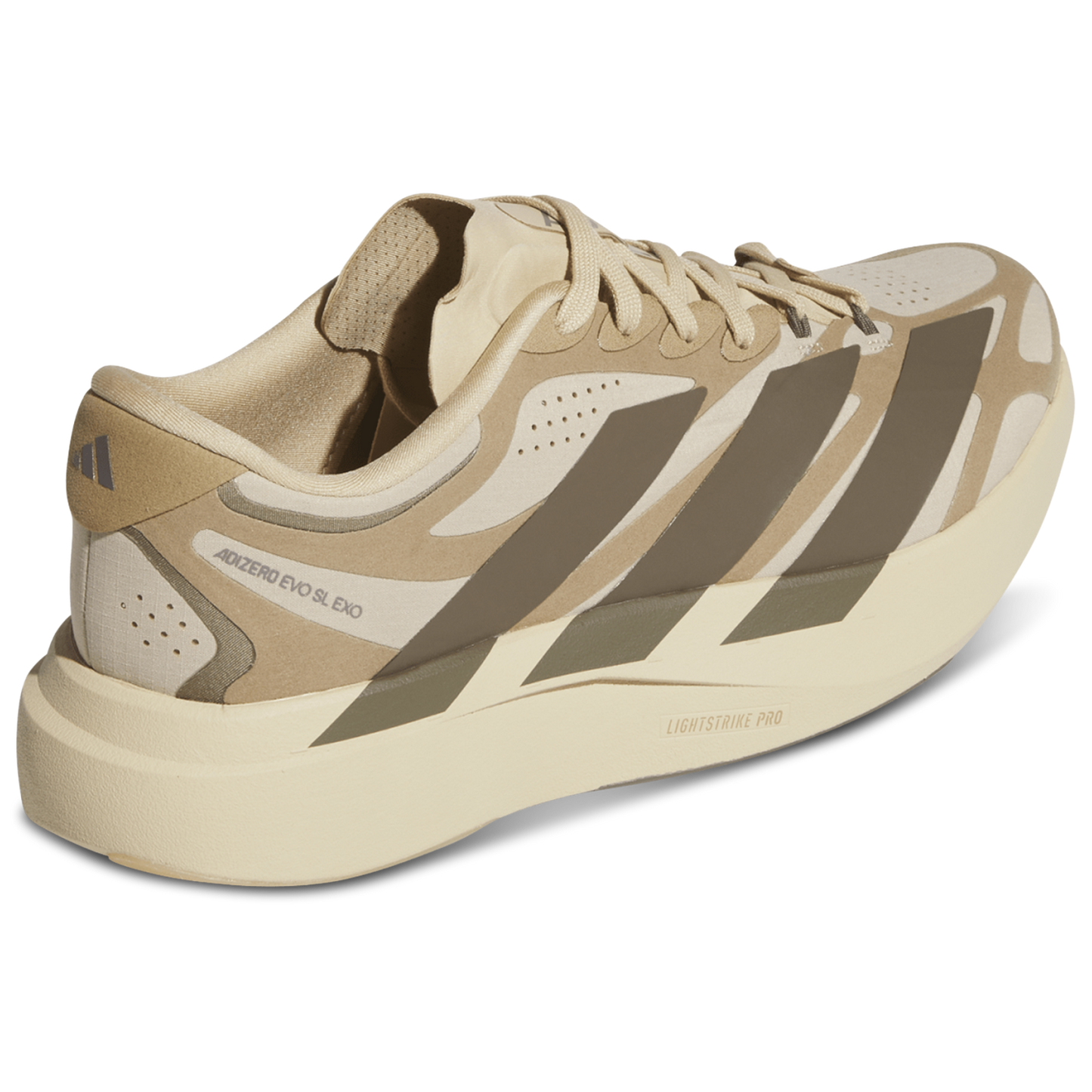 adidas adizero Evo SL Exo Suede - Men's - Magic Beige/Cargo Brown/Cardboard