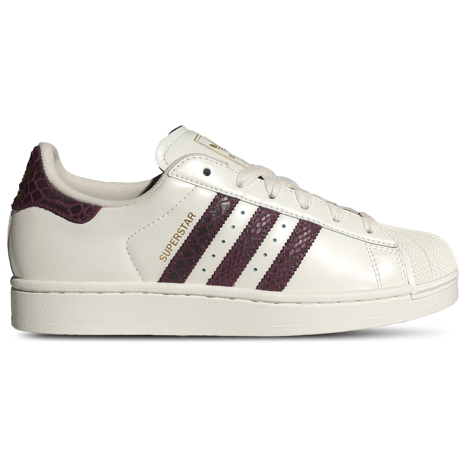 adidas Originals Superstar II - Women's - Off White/Maroon/Gold Met