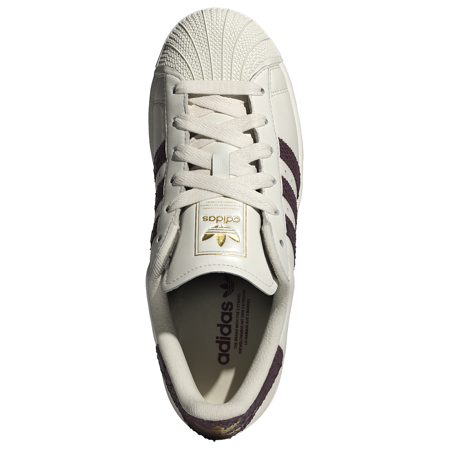 adidas Originals Superstar II - Women's - Off White/Maroon/Gold Met