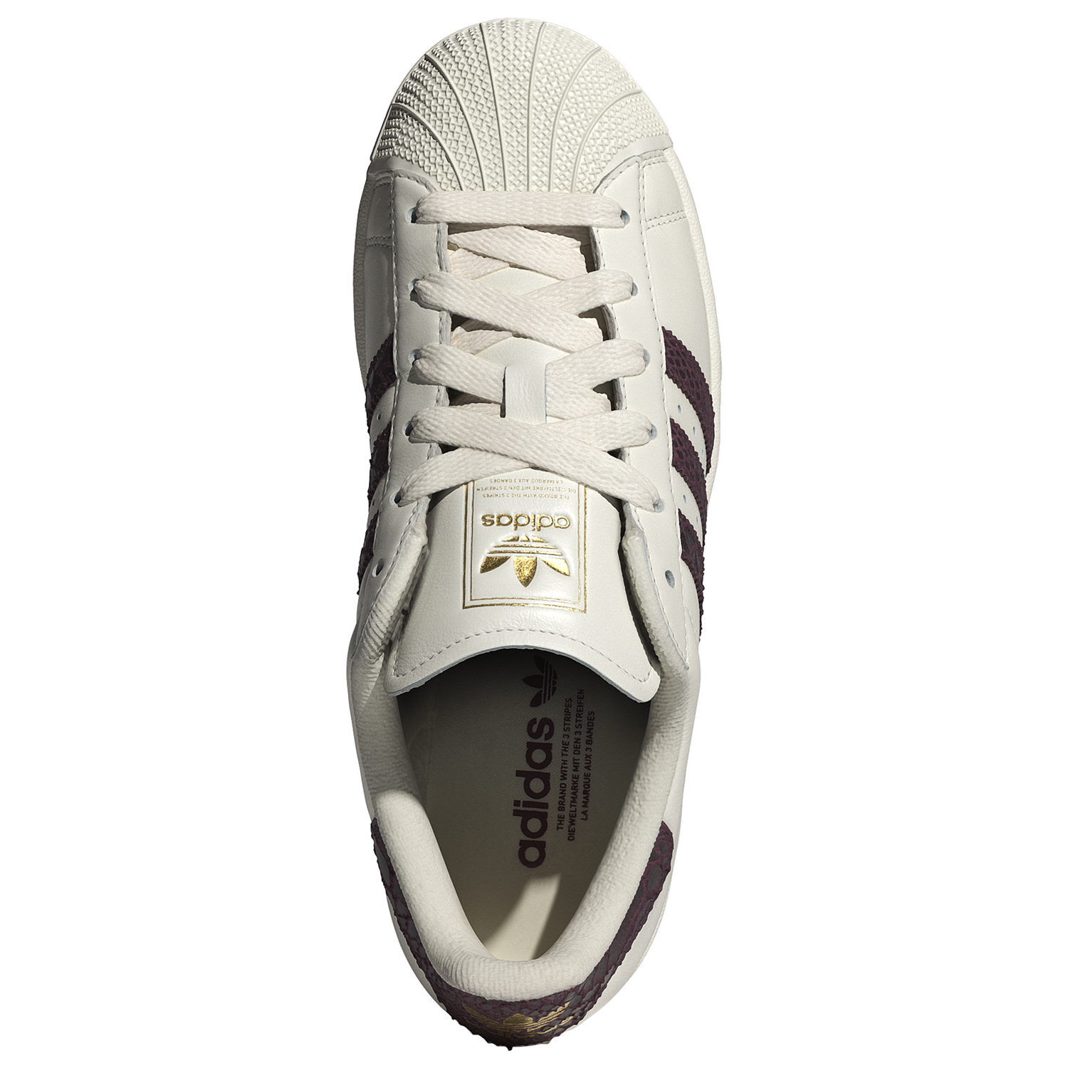 adidas Originals Superstar II - Women's - Off White/Maroon/Gold Met