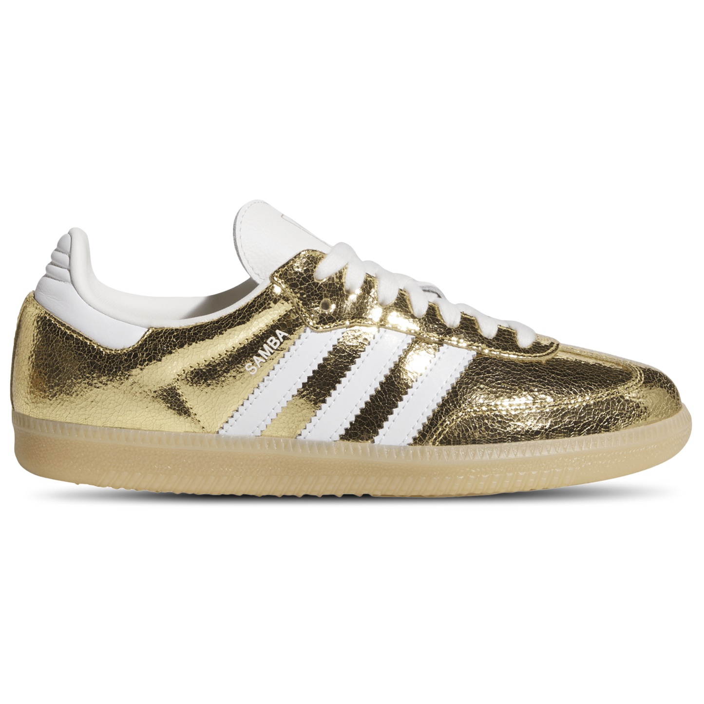 adidas Samba OG Cracked Metallic - Women's - Gold Metallic/White