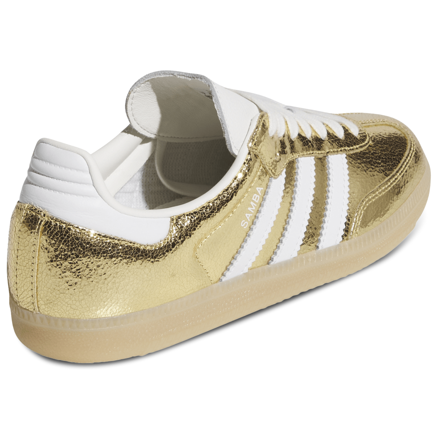 adidas Samba OG Cracked Metallic - Women's - Gold Metallic/White