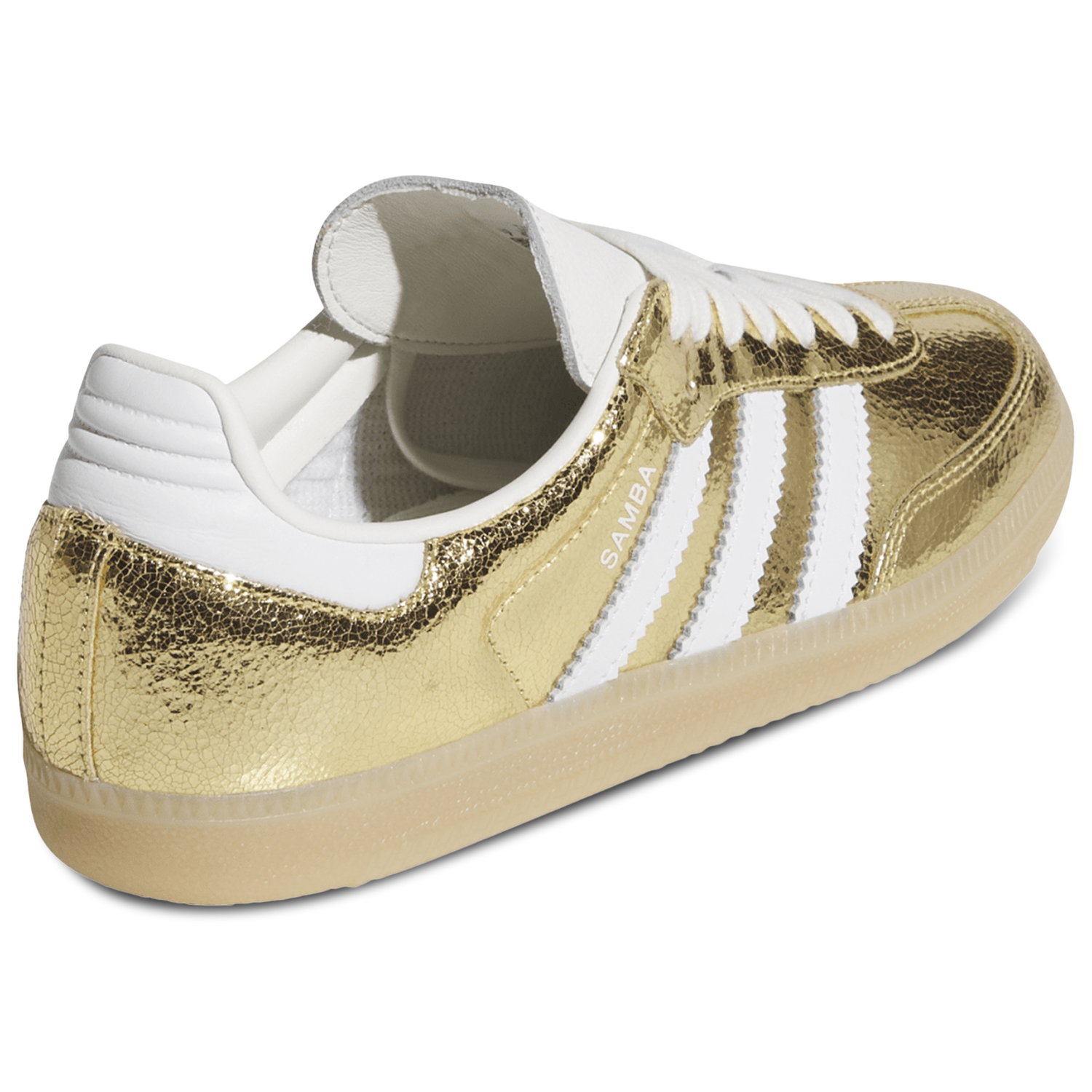 adidas Samba OG Cracked Metallic - Women's - Gold Metallic/White