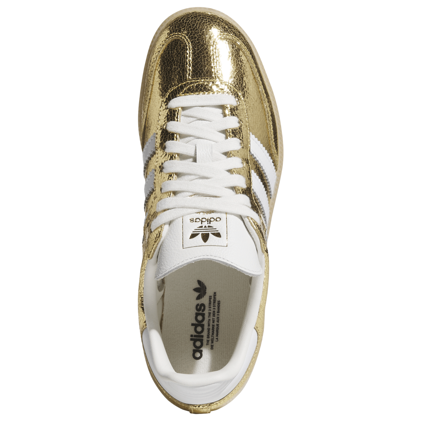 adidas Samba OG Cracked Metallic - Women's - Gold Metallic/White