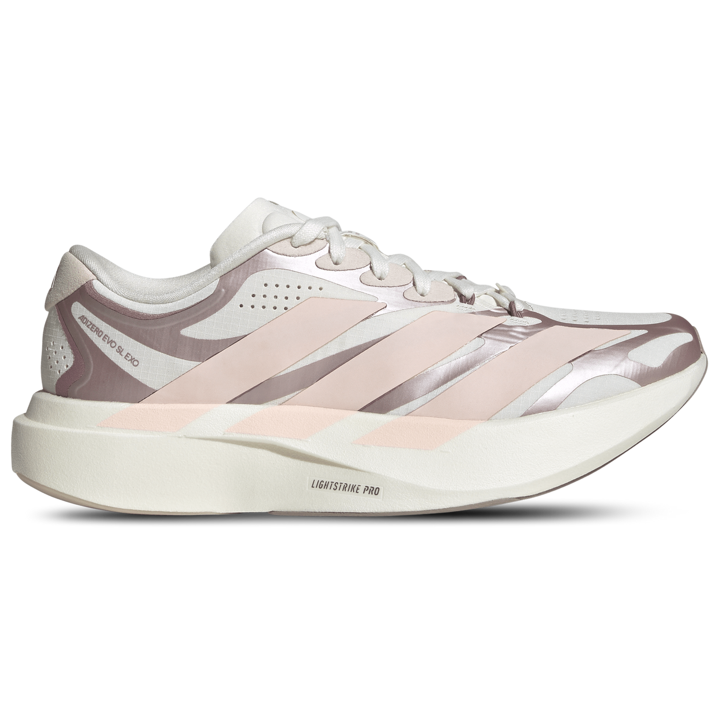 adidas adizero Evo SL Exo - Women's - Vapour Grey Met/Cloud White/Blush Pink