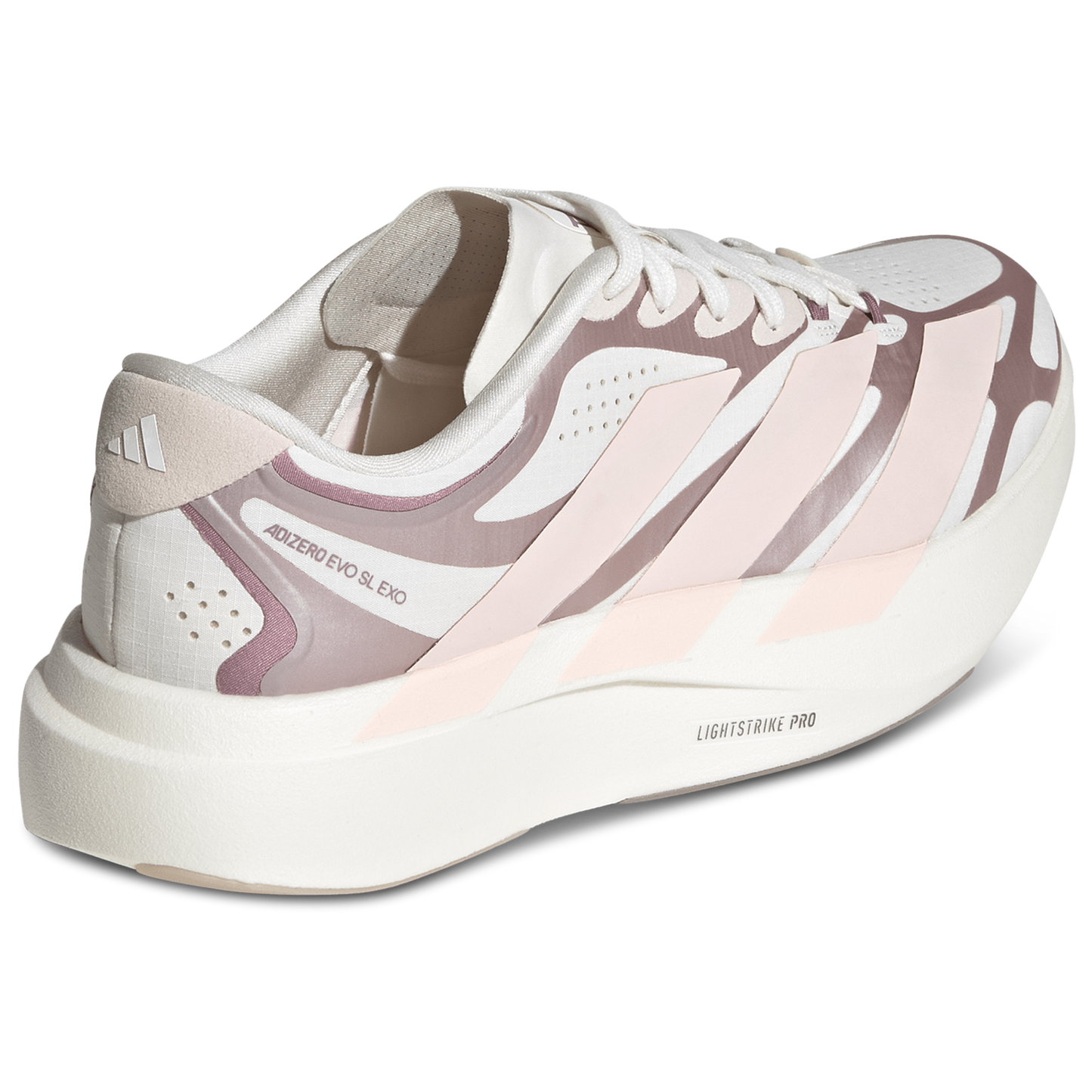 adidas adizero Evo SL Exo - Women's - Vapour Grey Met/Cloud White/Blush Pink