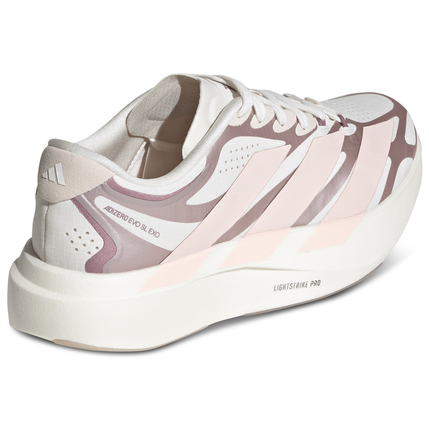 adidas adizero Evo SL Exo - Women's - Vapour Grey Met/Cloud White/Blush Pink