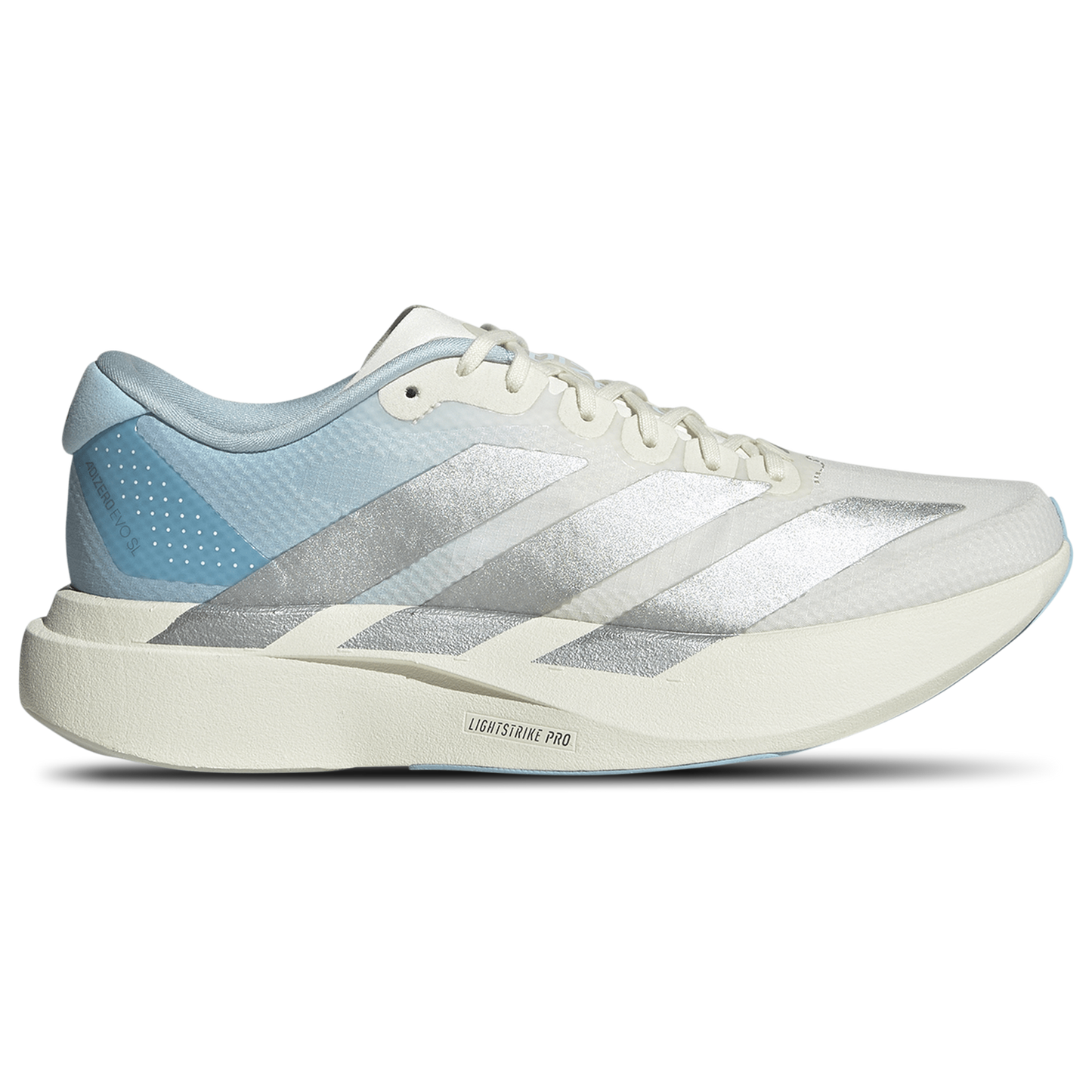adidas adizero Evo SL Woven - Women's - Off White/Silver Met/Icey Blue