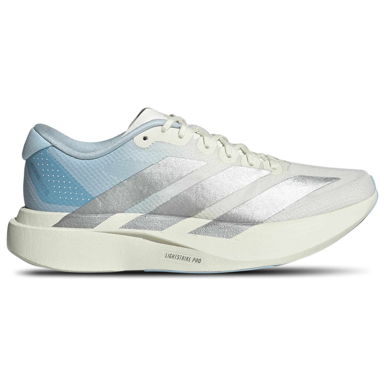 adidas adizero Evo SL Woven - Women's - Off White/Silver Met/Icey Blue