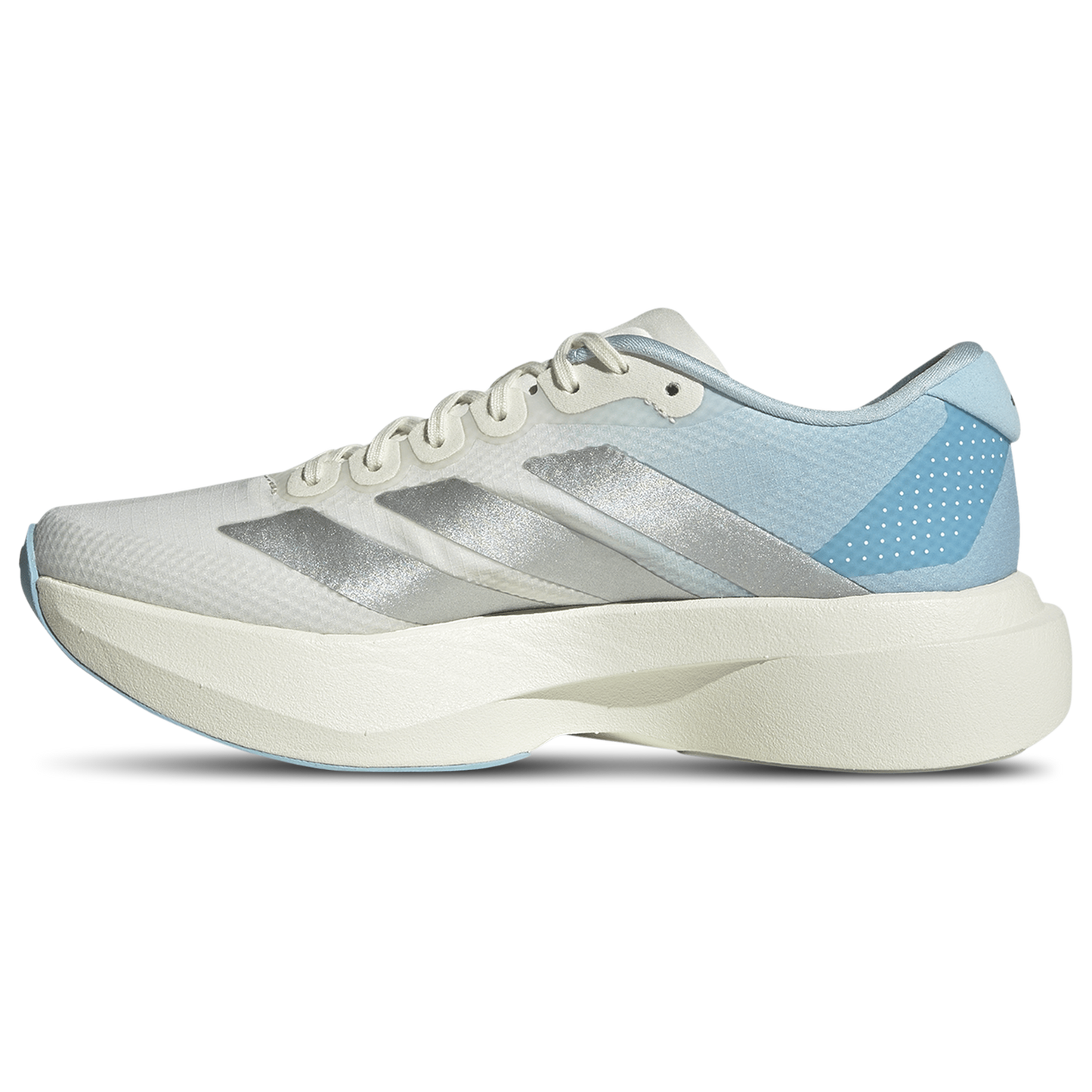 adidas adizero Evo SL Woven - Women's - Off White/Silver Met/Icey Blue
