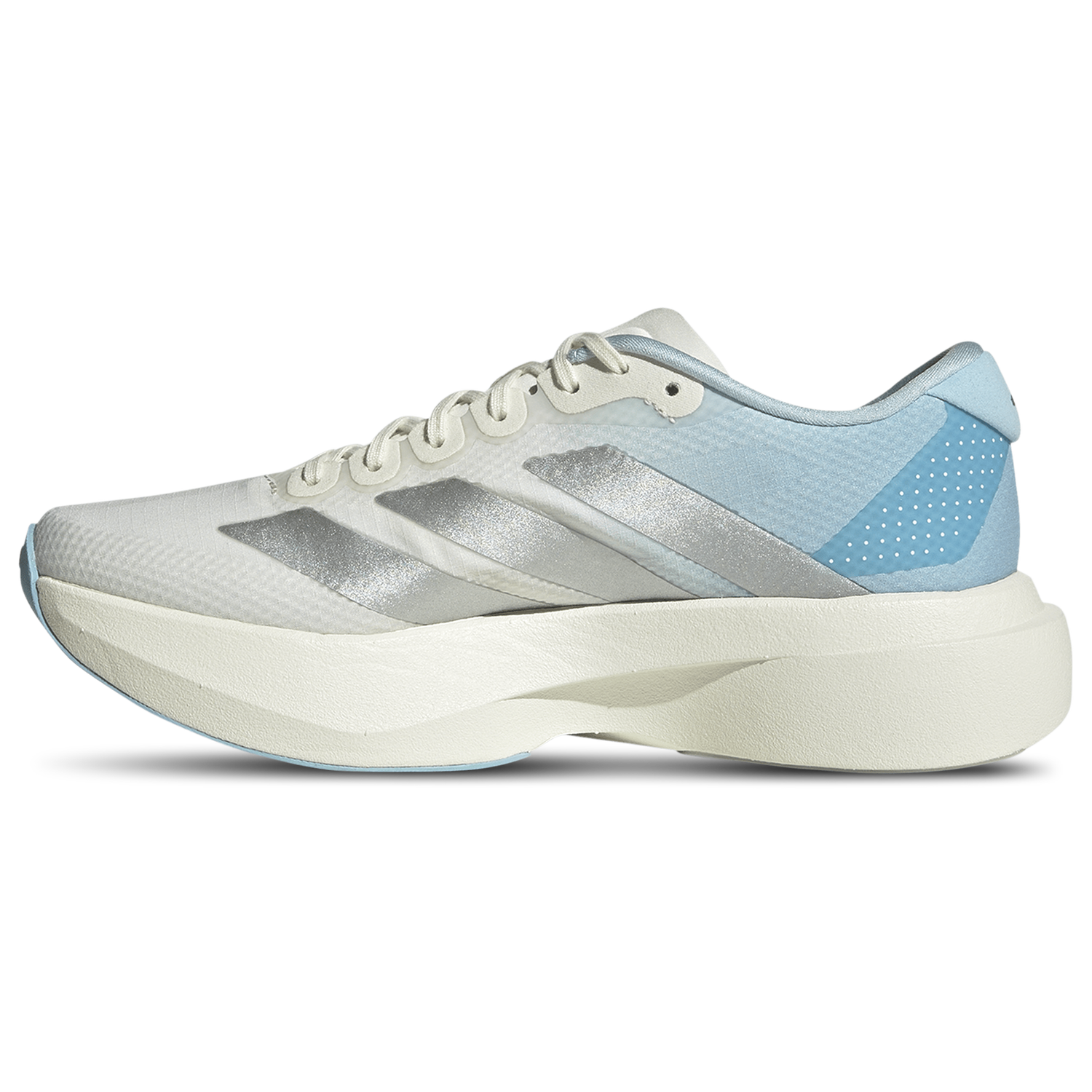 adidas adizero Evo SL Woven - Women's - Off White/Silver Met/Icey Blue