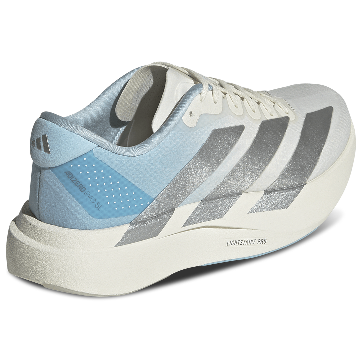 adidas adizero Evo SL Woven - Women's - Off White/Silver Met/Icey Blue