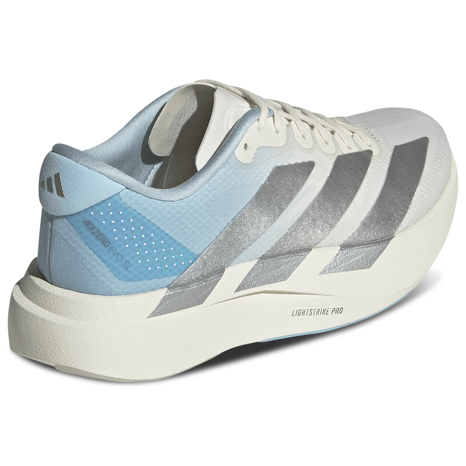 adidas adizero Evo SL Woven - Women's - Off White/Silver Met/Icey Blue