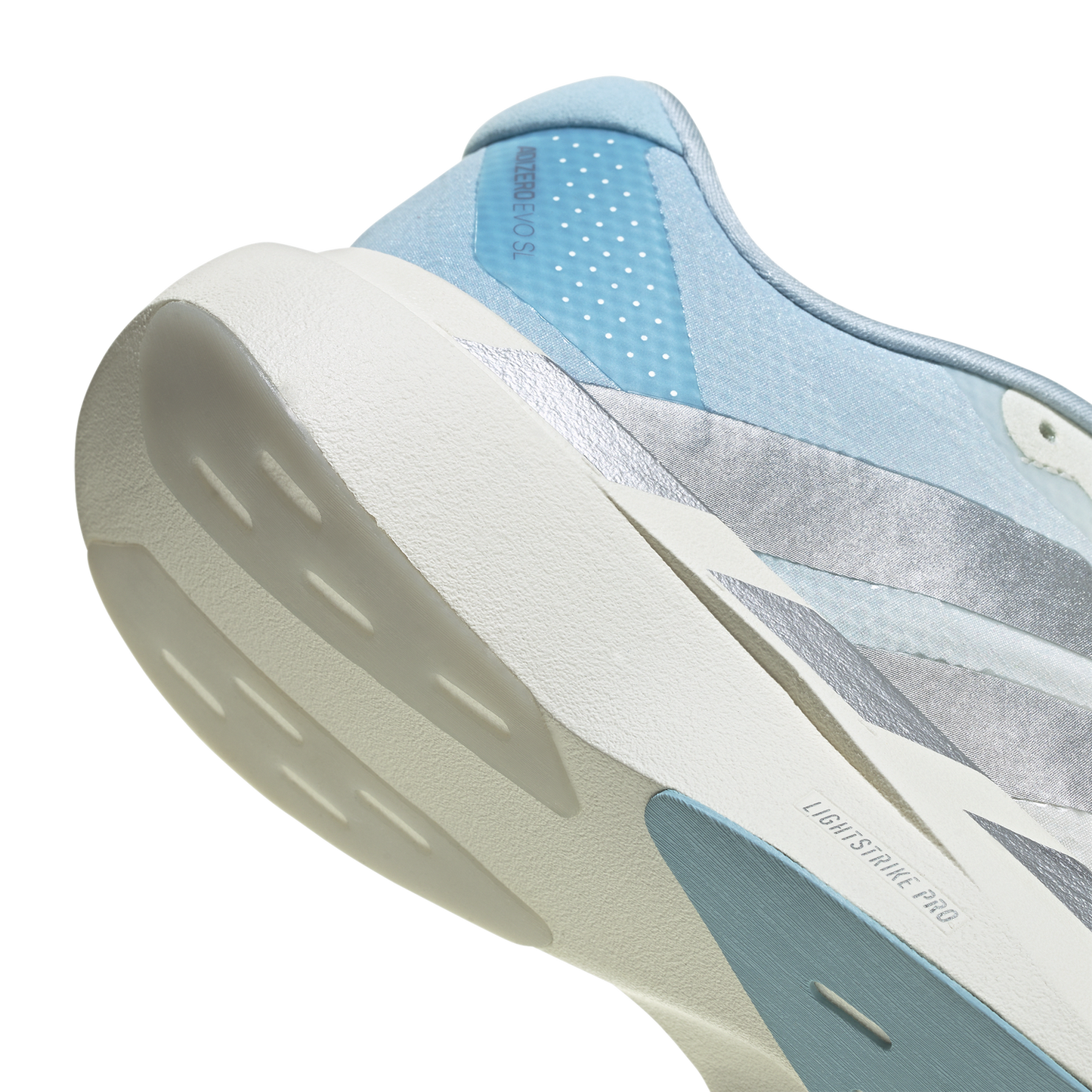 adidas adizero Evo SL Woven - Women's - Off White/Silver Met/Icey Blue