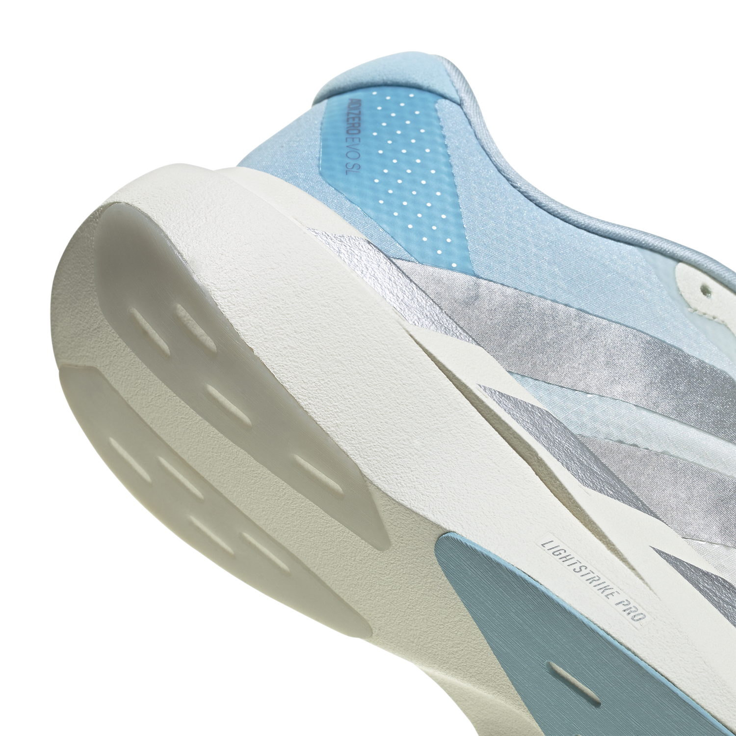 adidas adizero Evo SL Woven - Women's - Off White/Silver Met/Icey Blue