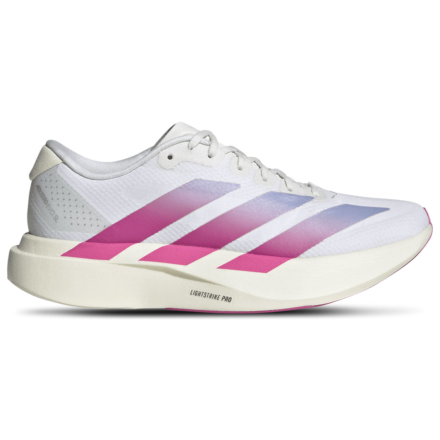 adidas adizero Evo SL Woven - Women's - Footwear White/Lucid Fuchsia/Violet Tone