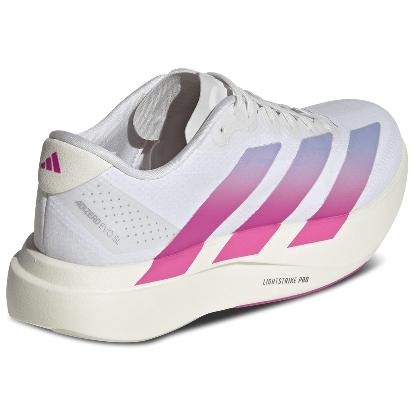 adidas adizero Evo SL Woven - Women's - Footwear White/Lucid Fuchsia/Violet Tone