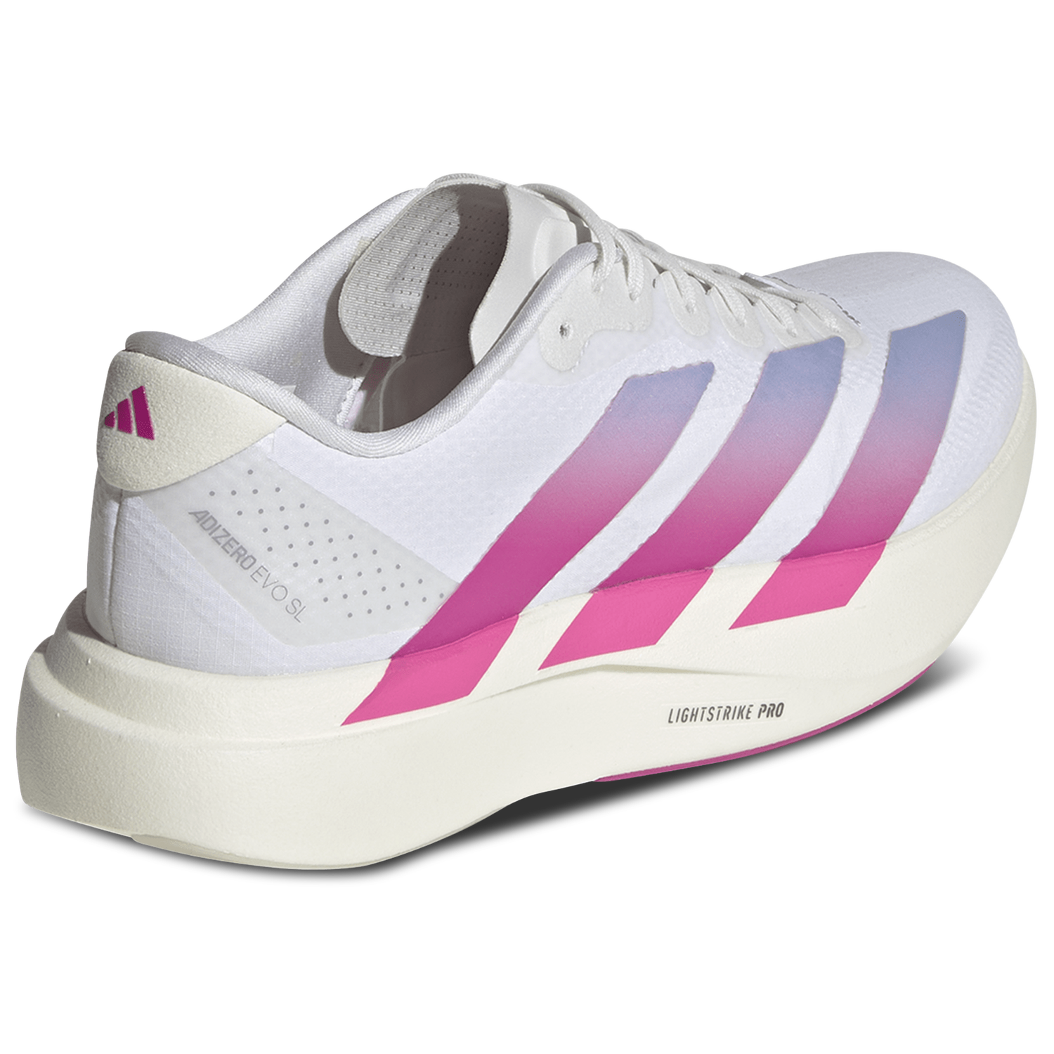 adidas adizero Evo SL Woven - Women's - Footwear White/Lucid Fuchsia/Violet Tone