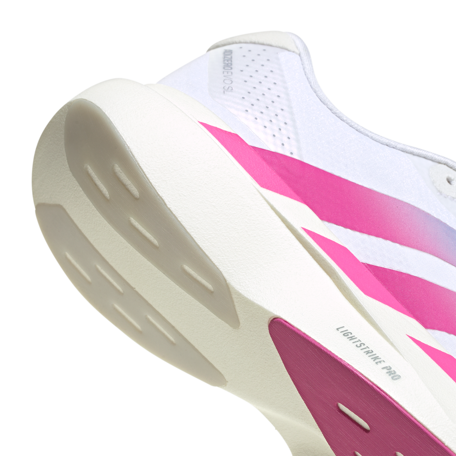 adidas adizero Evo SL Woven - Women's - Footwear White/Lucid Fuchsia/Violet Tone