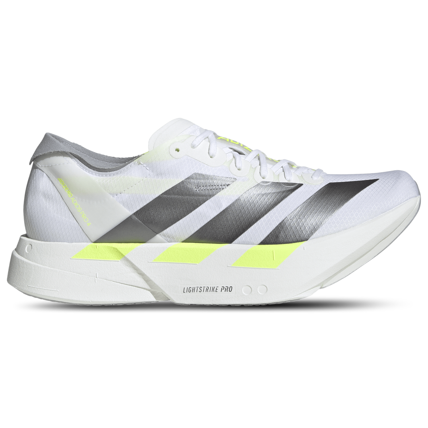 adidas adizero adios Pro 4 - Men's - White/Iron Metallic/Solar Yellow