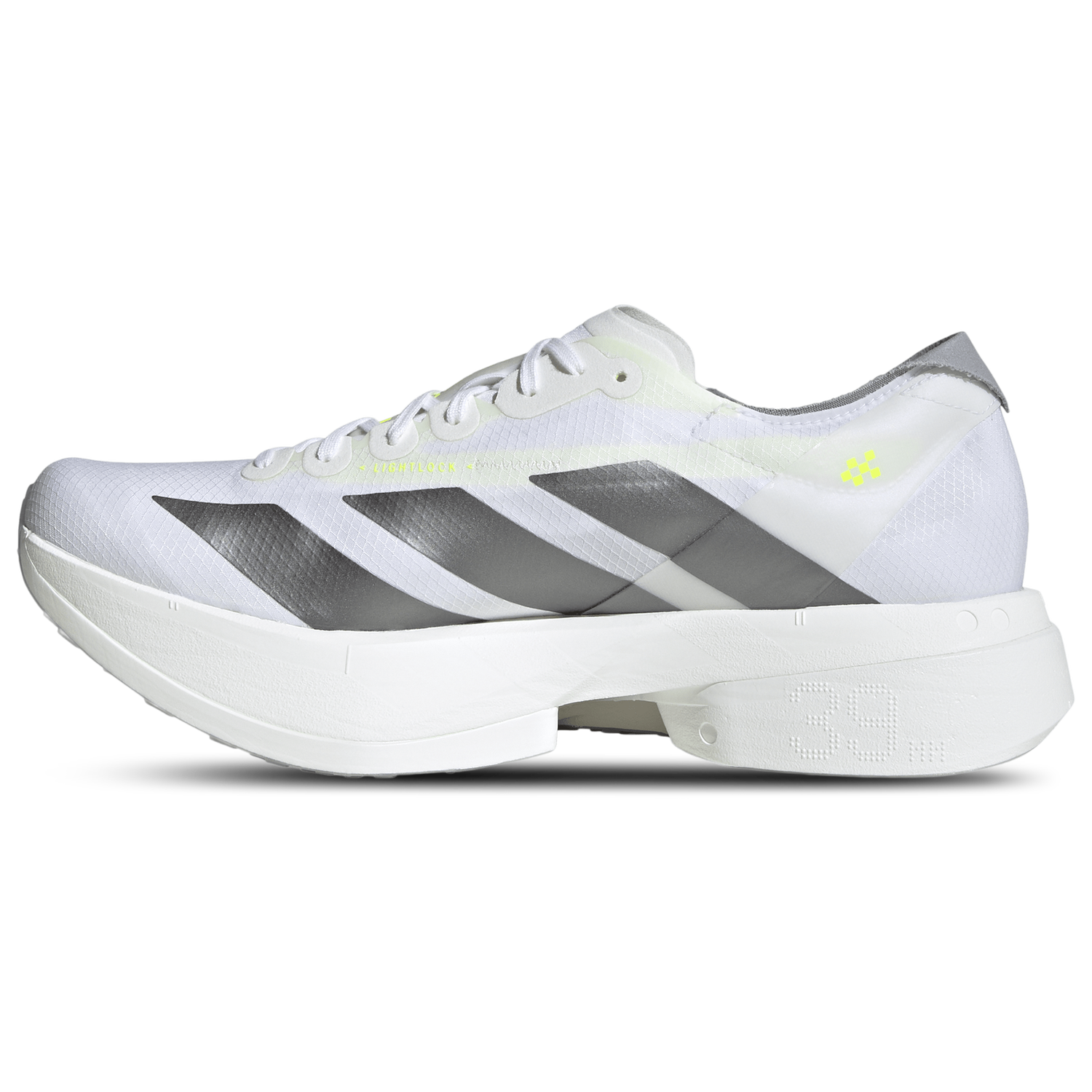 adidas adizero adios Pro 4 - Men's - White/Iron Metallic/Solar Yellow