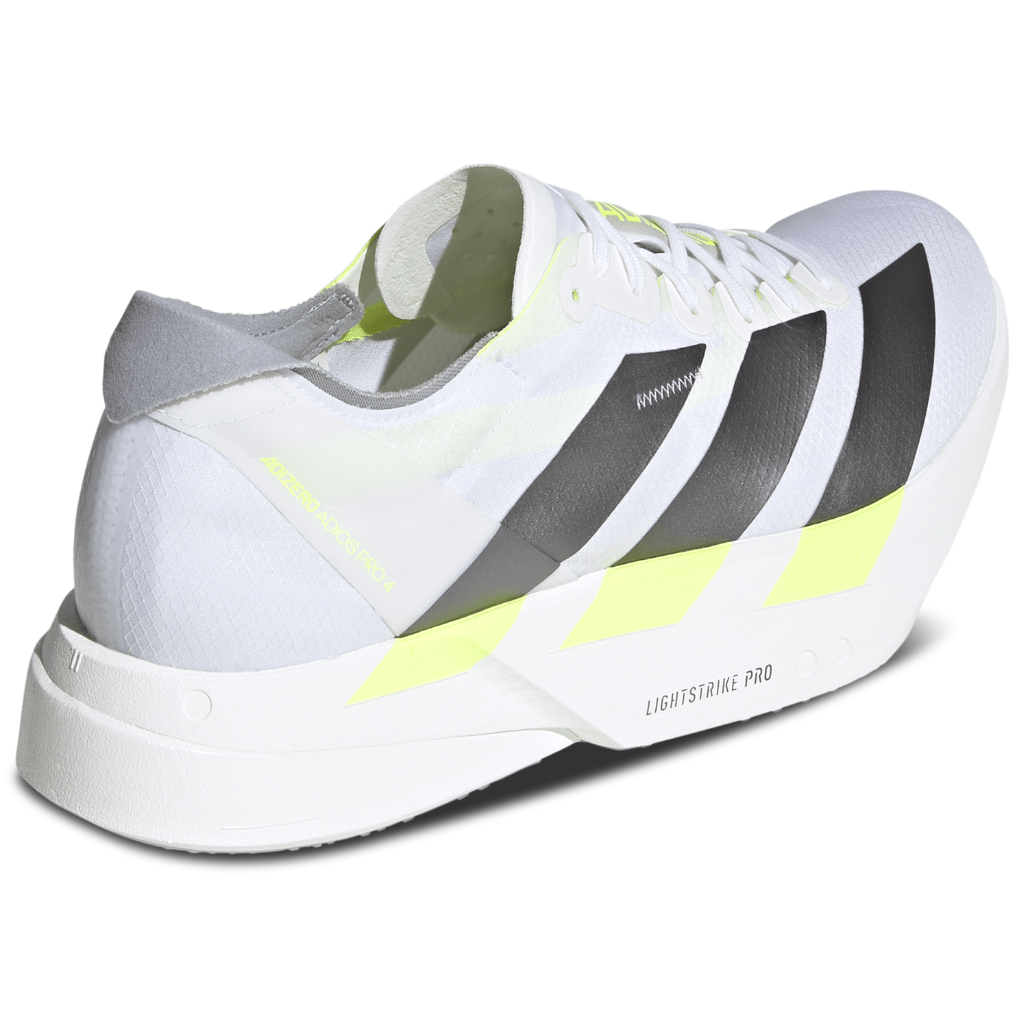 adidas adizero adios Pro 4 - Men's - White/Iron Metallic/Solar Yellow