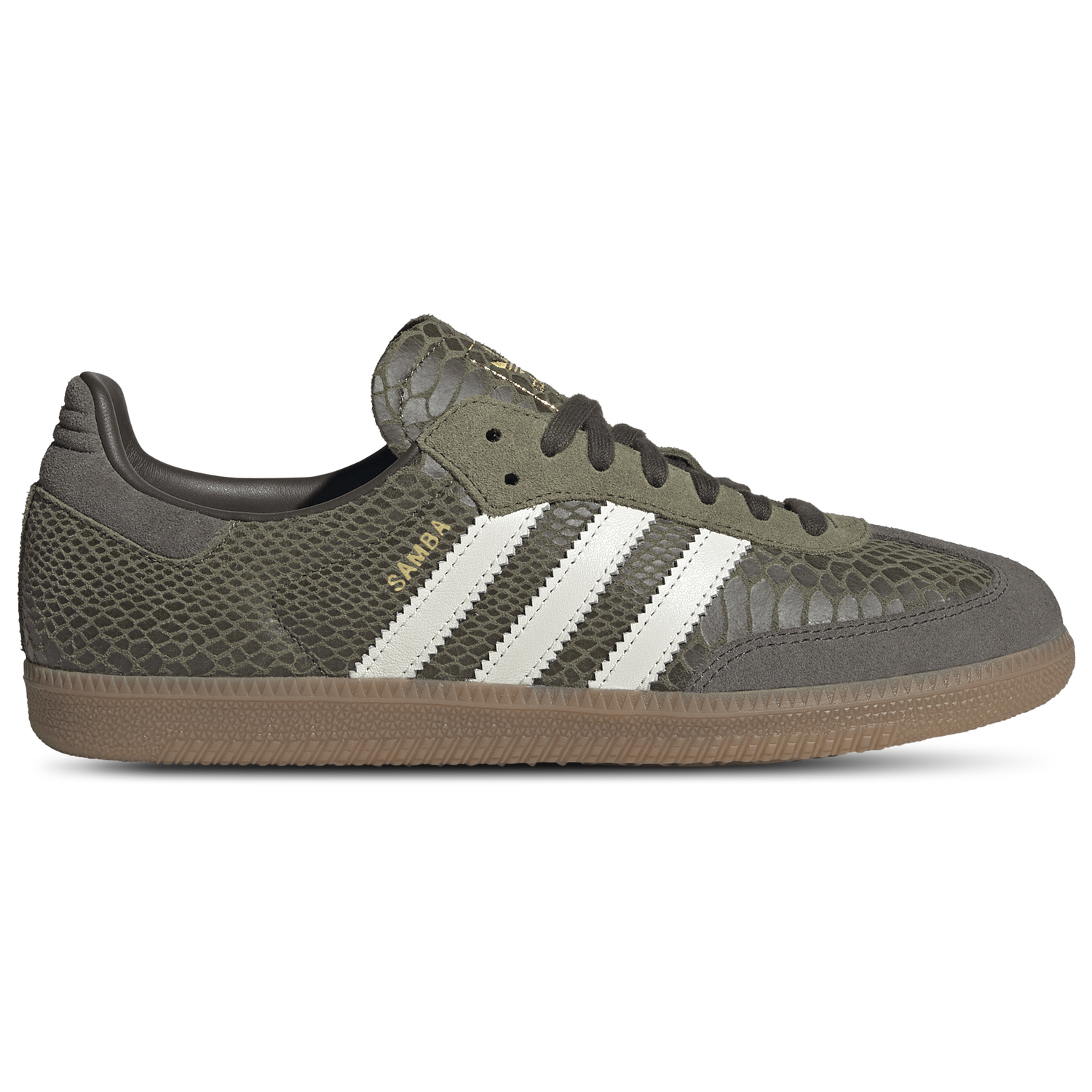 adidas Samba OG - Men's - Focus Olive/Off White/Gum