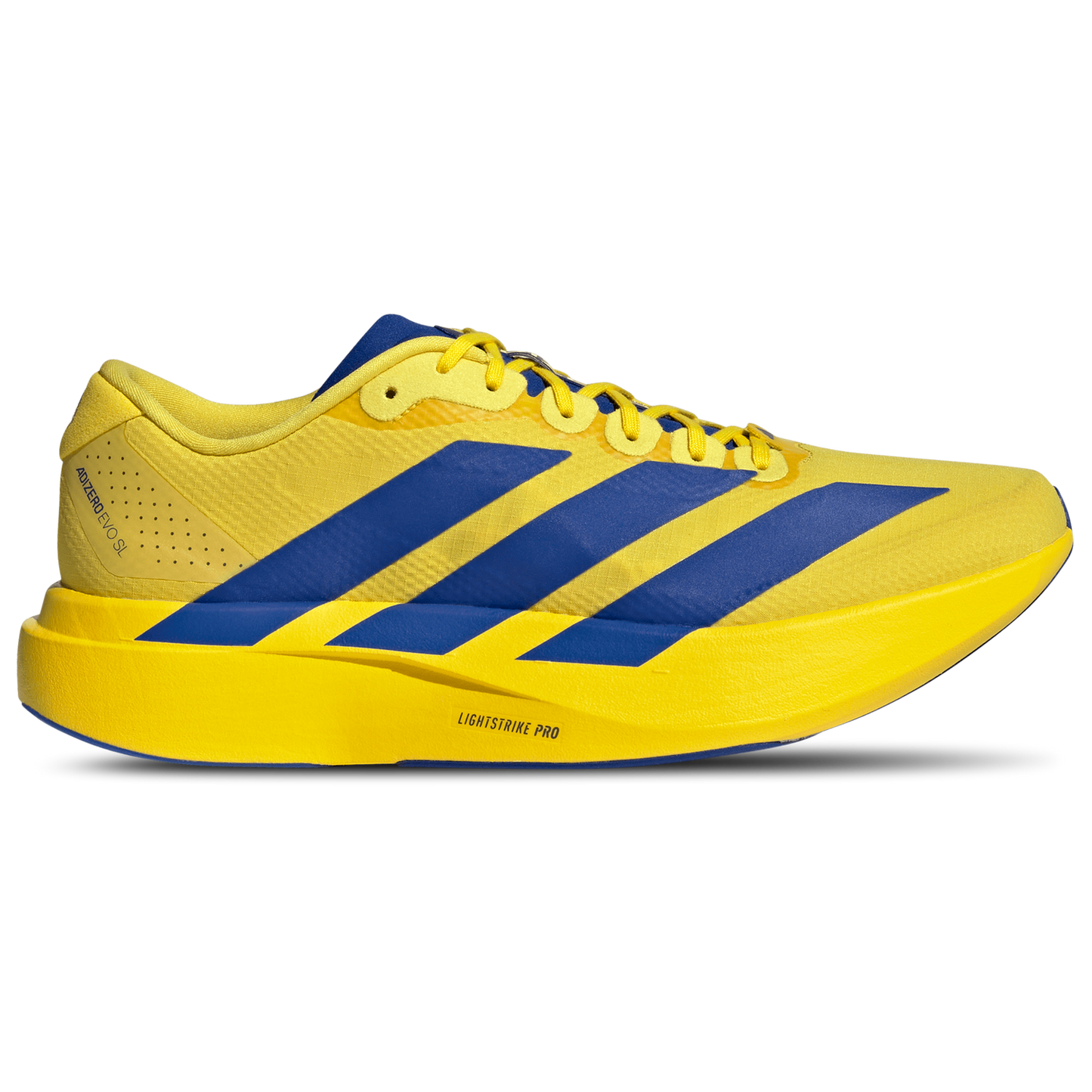 adidas Adizero Evo SL - Men's - Yellow/Team Royal Blue/Iron Met