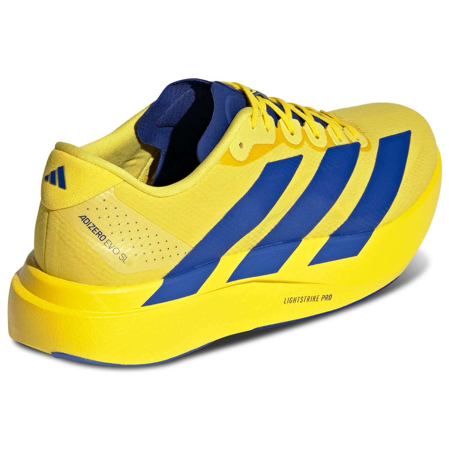 adidas Adizero Evo SL - Men's - Yellow/Team Royal Blue/Iron Met