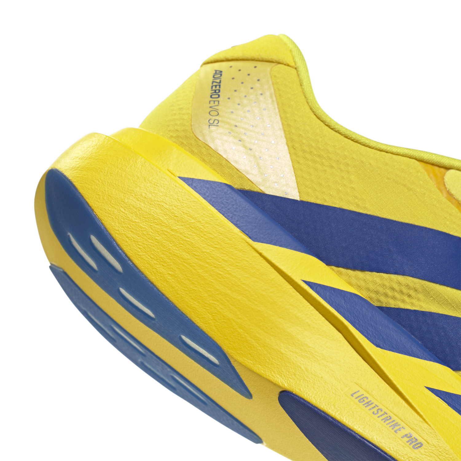 adidas Adizero Evo SL - Men's - Yellow/Team Royal Blue/Iron Met