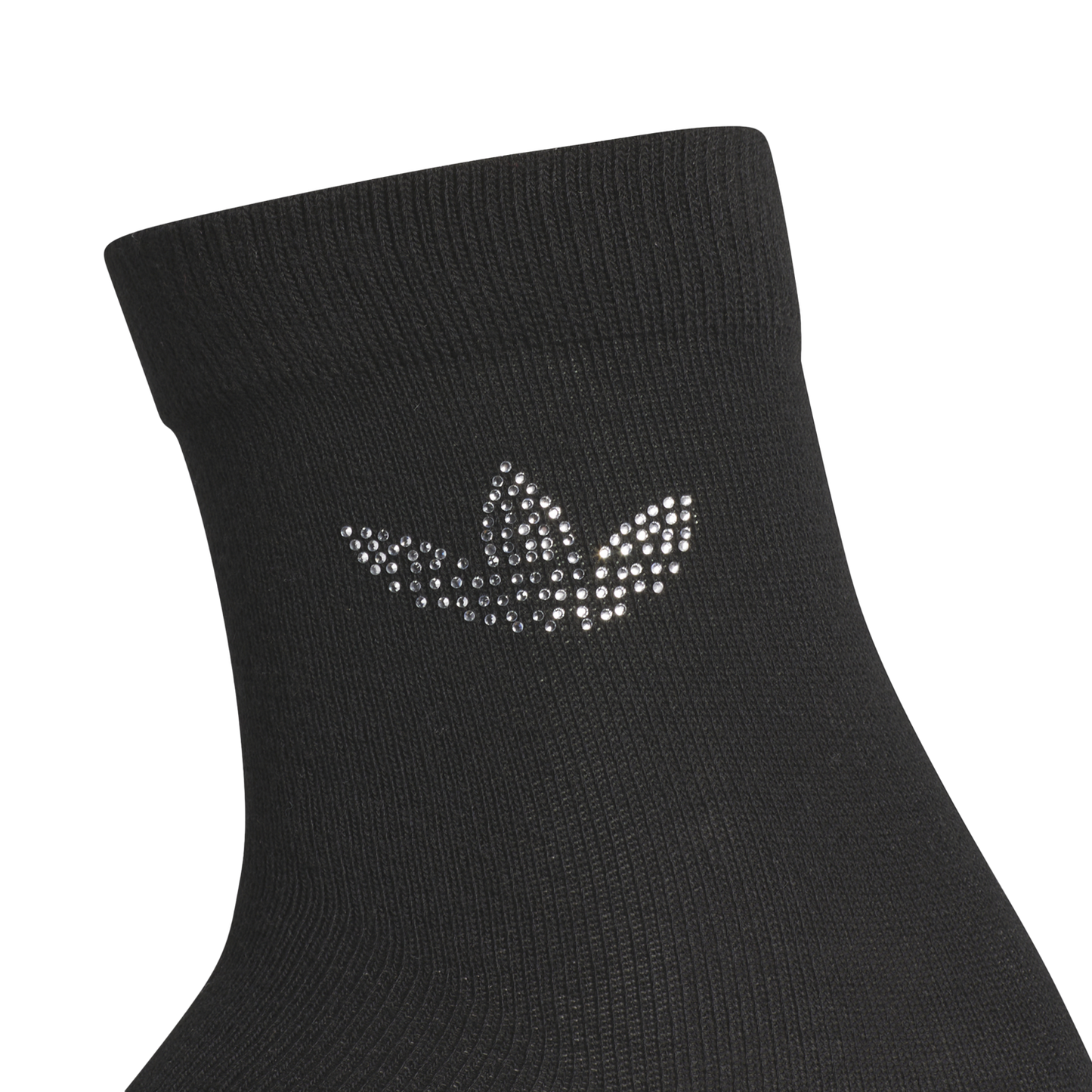 adidas Originals Rhinestone 2 Pack HI Quarter Socks - Women's - Black/White