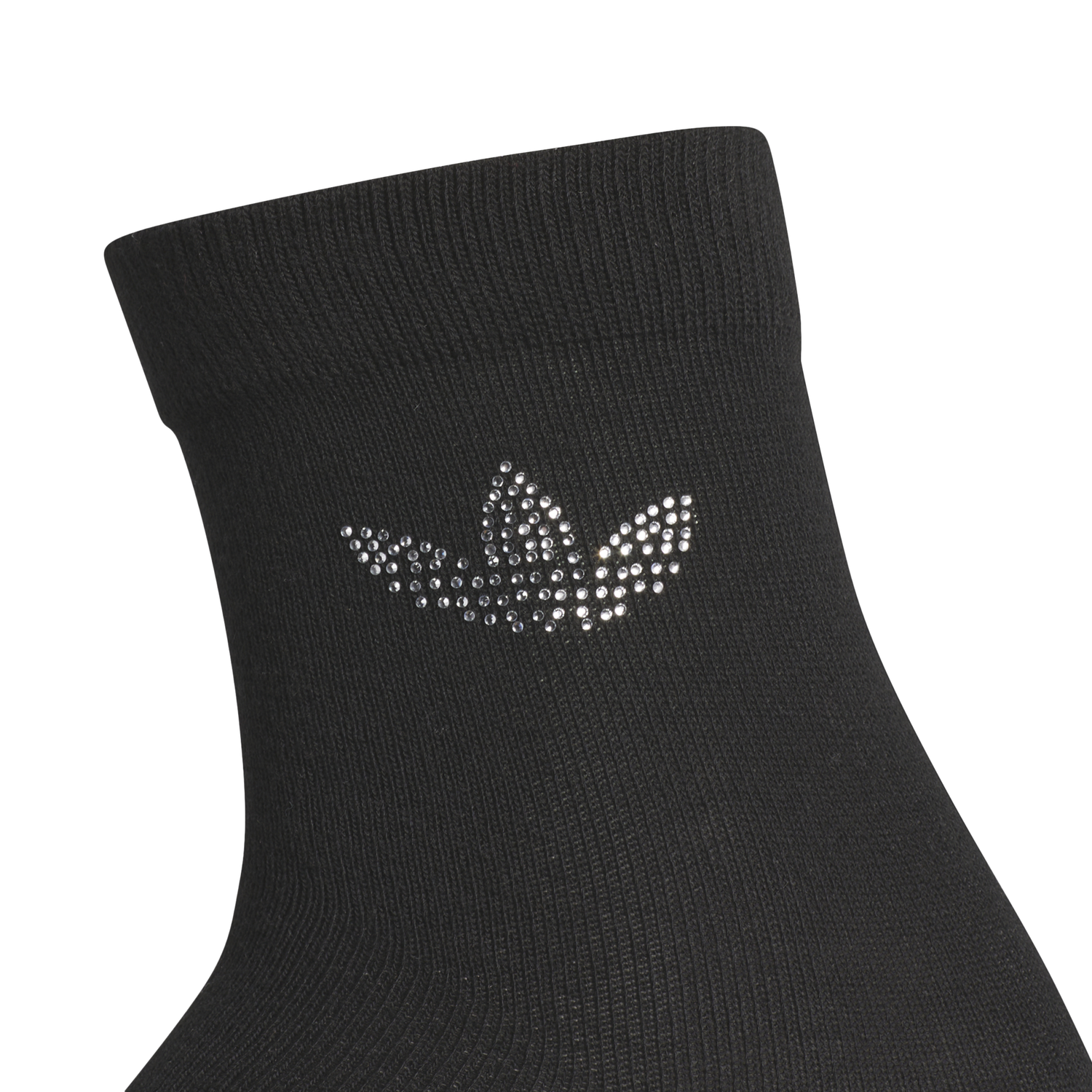 adidas Originals Rhinestone 2 Pack HI Quarter Socks - Women's - Black/White