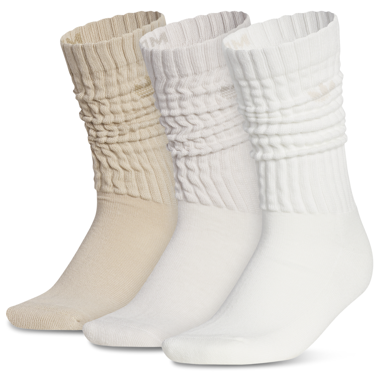 adidas Originals Scrunch 3 Pack Crew Socks - Women's - Tan/Tan