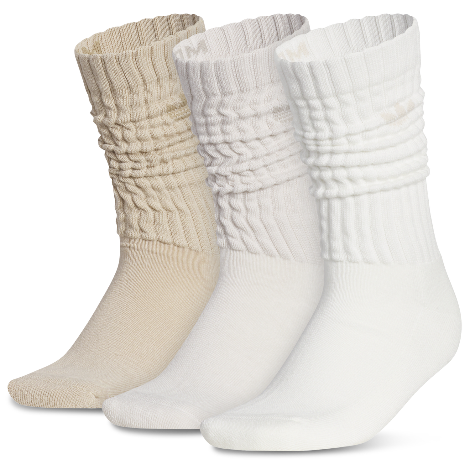adidas Originals Scrunch 3 Pack Crew Socks - Women's - Tan/Tan